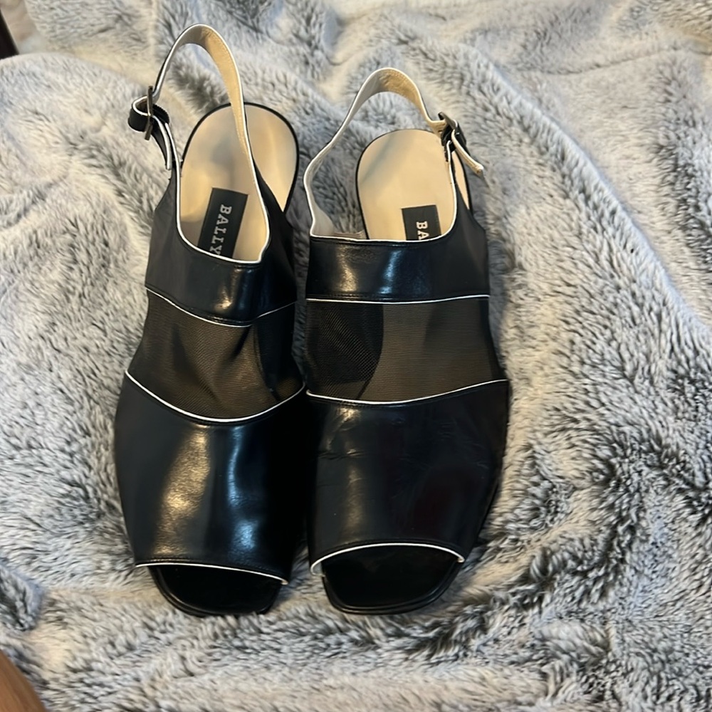 Black Bally Sandals leather